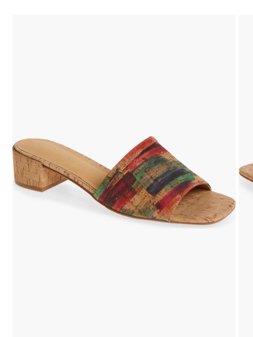Chocolat Blu Multicolor Cork Slide Sandal